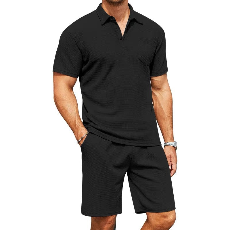 Herren Freizeitsatz mit Polohemd und Shorts Aliams