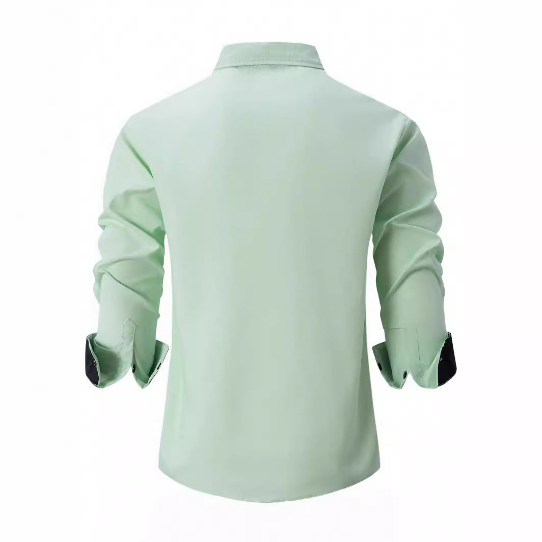 Herren Elegantes Baumwoll-Hemd mit Kontrastkragen Aliams