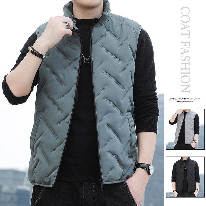 Herren Leichte Steppweste mit hohem Kragen und modernen Akzenten Aliams