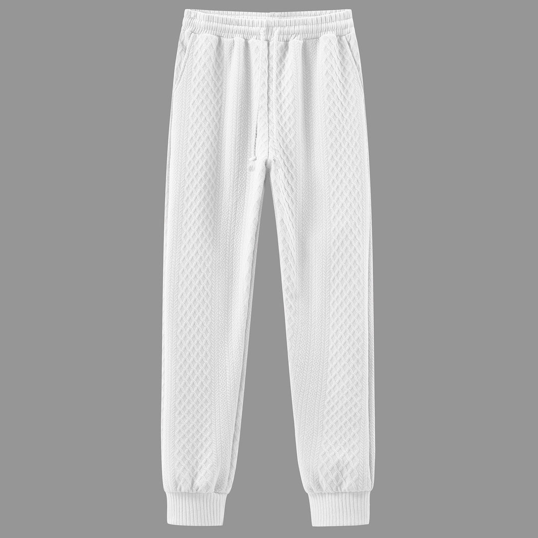 Herren bequeme Sweatpants mit innovativem Strukturdesign und verstellbarem Bund Aliams