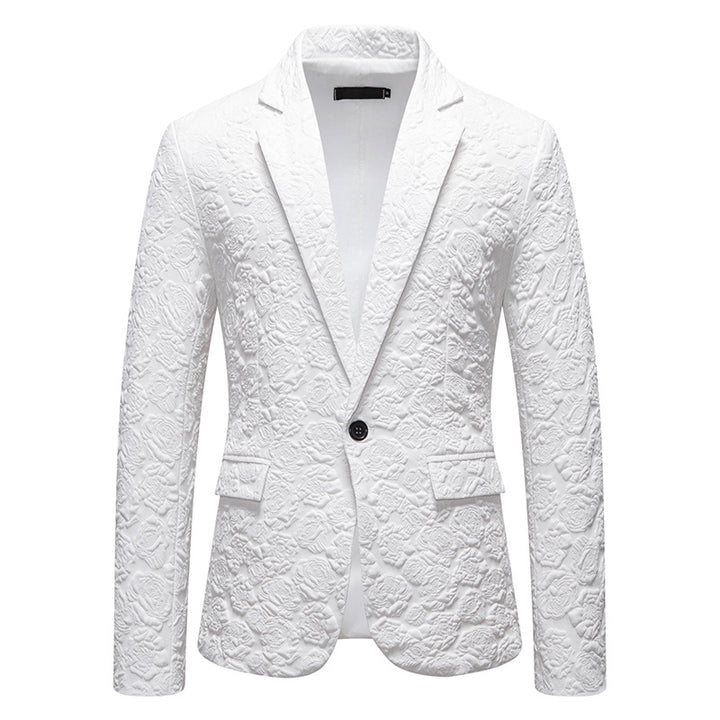 Herren Eleganter Blazer mit strukturiertem Floralmuster Aliams