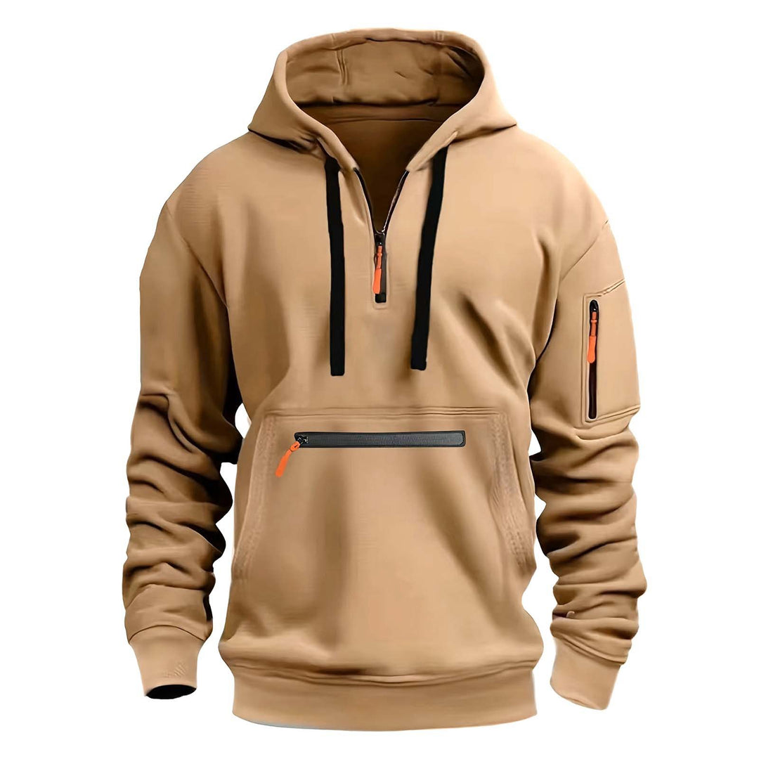 Herren praktischer Zip-Hoodie mit reflektierenden Details und verschiedenen Taschen Aliams