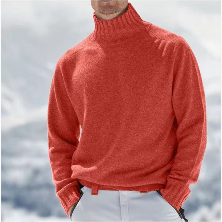Herren Rollkragenpullover aus hochwertiger Wolle mit strukturierten Details Aliams
