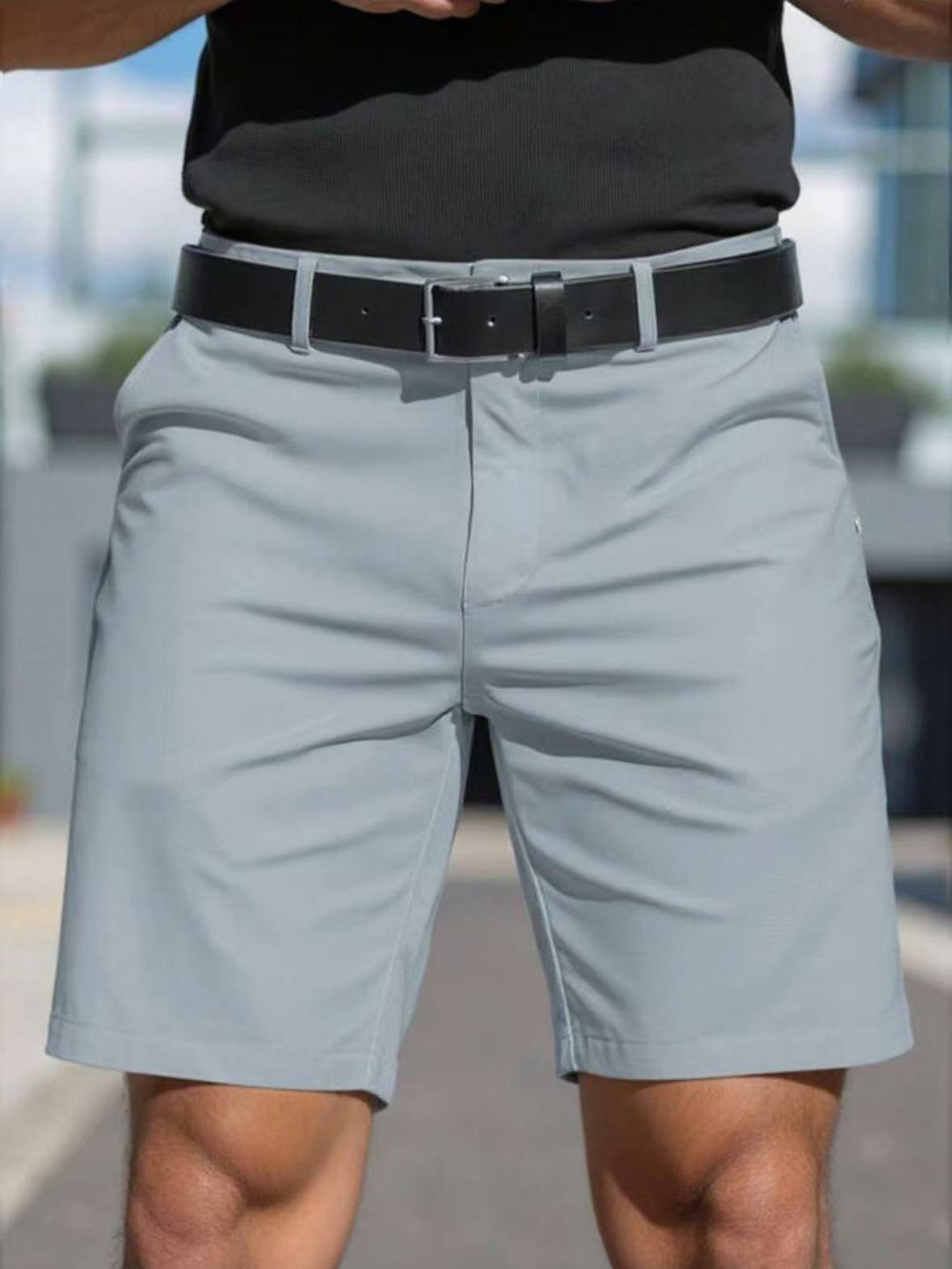 Herren multifunktionale kurze Hose mit elastischem Bund und praktischen Seitentaschen Aliams