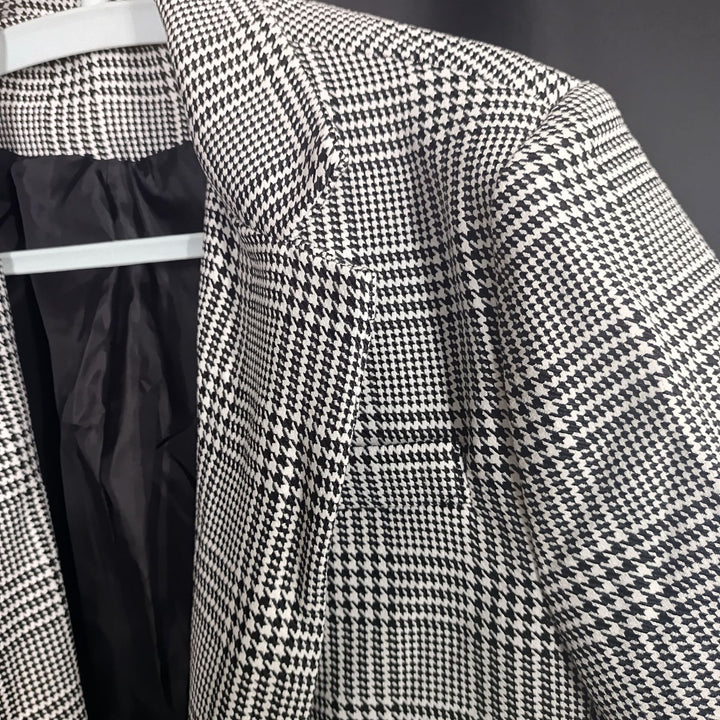 Herren eleganter Baumwoll-Blazer mit Hahnentrittmuster Aliams