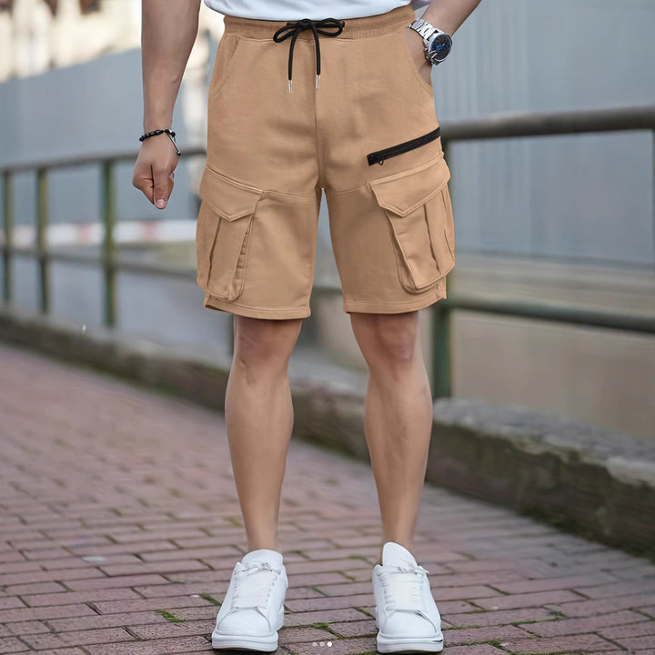Herren Cargo-Style Utility-Shorts mit Mehrfachtaschen-Design Aliams