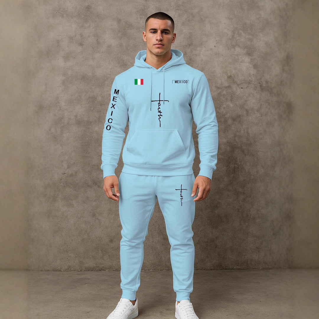 Herren Sport Hoodie und Jogginghose Set Aliams