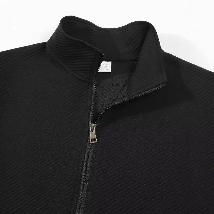 Herren sportliche Jacke mit strukturierter Oberfläche und praktischen Taschen Aliams