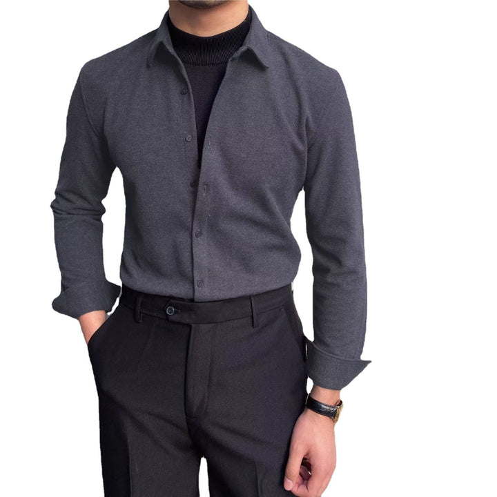 Herren Elegantes Langarmhemd Aliams