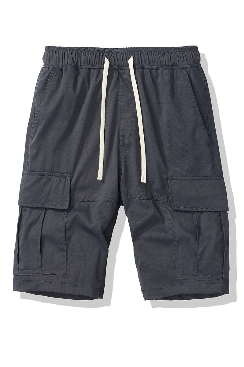 Herren Cargo-Shorts mit elastischem Bund und mehreren Seitentaschen Aliams