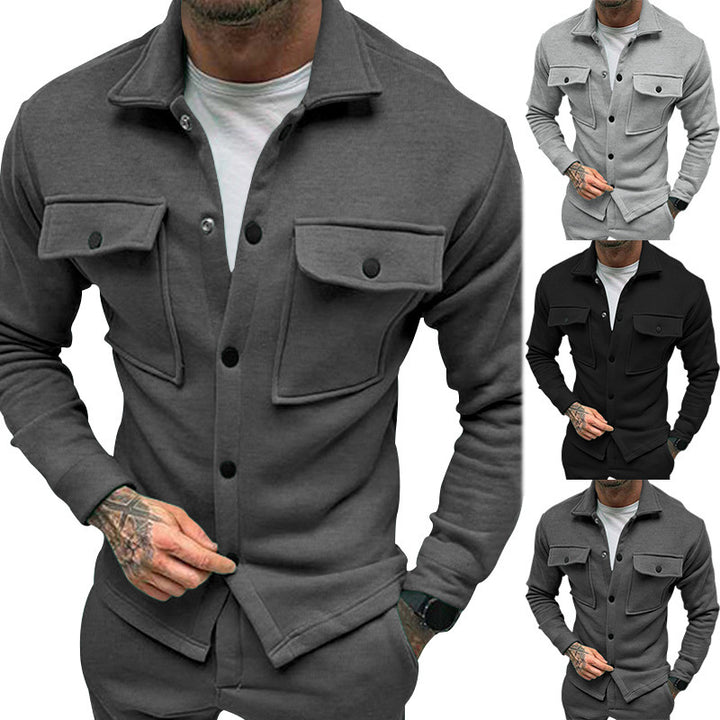 Herren Utility Jacke mit praktischen Taschen und modernem Schnitt Aliams