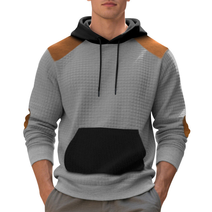 Herren Hoodie mit strukturiertem Stoff und kontrastierenden Details Aliams