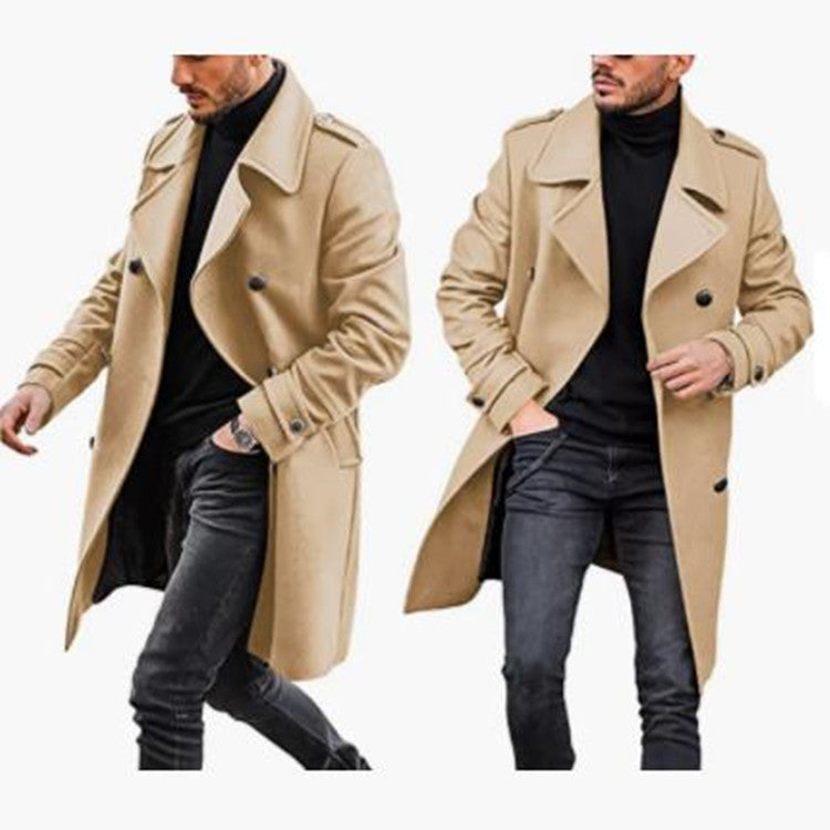 Herren eleganter Trenchcoat mit modernem Schnitt und praktischen Details Aliams