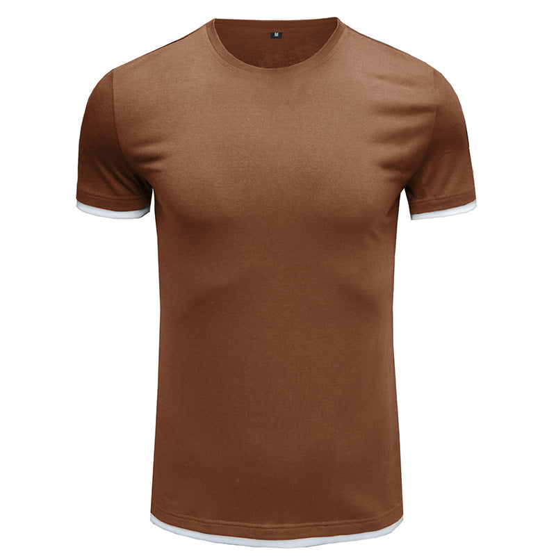Herren Basic T-Shirt mit kontrastierenden Ärmeln Aliams