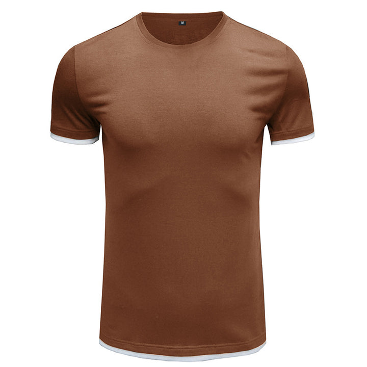 Herren Basic T-Shirt mit kontrastierenden Ärmeln Aliams