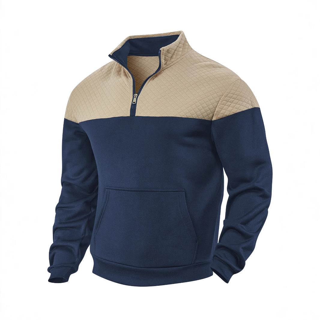 Herren trendiger Stehkragen-Fleece-Pullover Aliams