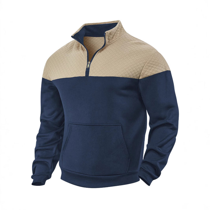 Herren trendiger Stehkragen-Fleece-Pullover Aliams