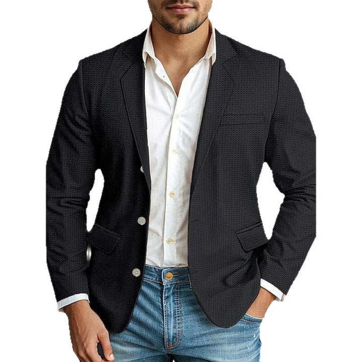 Herren eleganter Blazer mit strukturiertem Design und praktischen Taschen Aliams