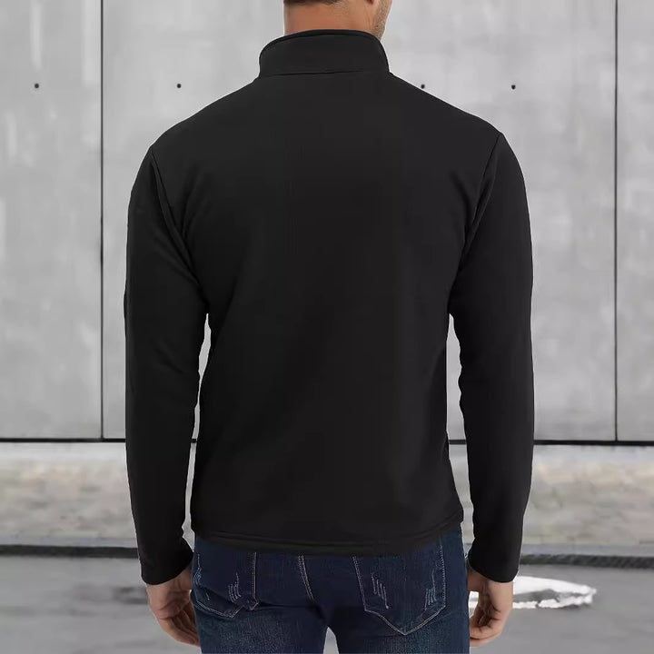 Herren Freizeitpullover mit Stehkragen und funktionellem Reißverschluss Aliams