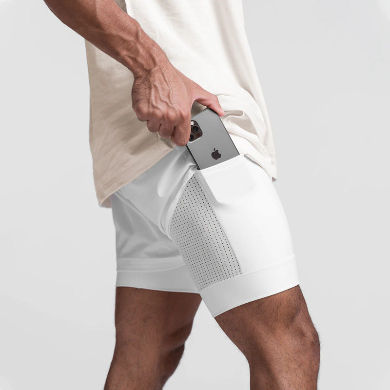 Herren Funktionsshorts mit praktischen Seitentaschen und atmungsaktivem Material Aliams