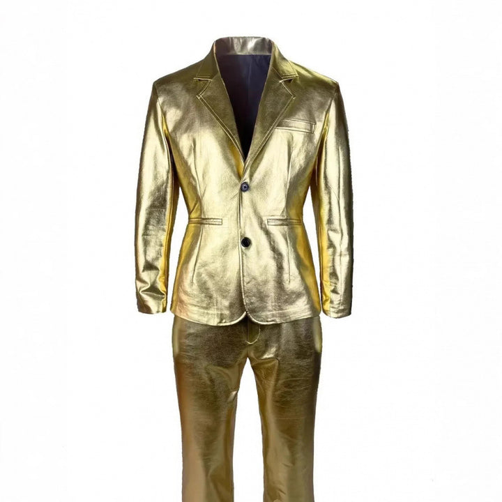 Herren Glamouröser Satin-Anzug Aliams