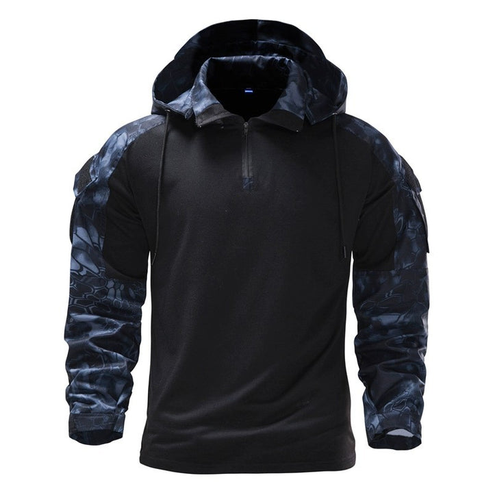 Herren taktischer Pullover mit Kapuze und Camouflage-Ärmeln Aliams