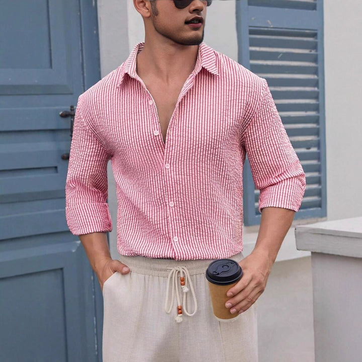 Herren Hemd mit schmalen Streifen Aliams