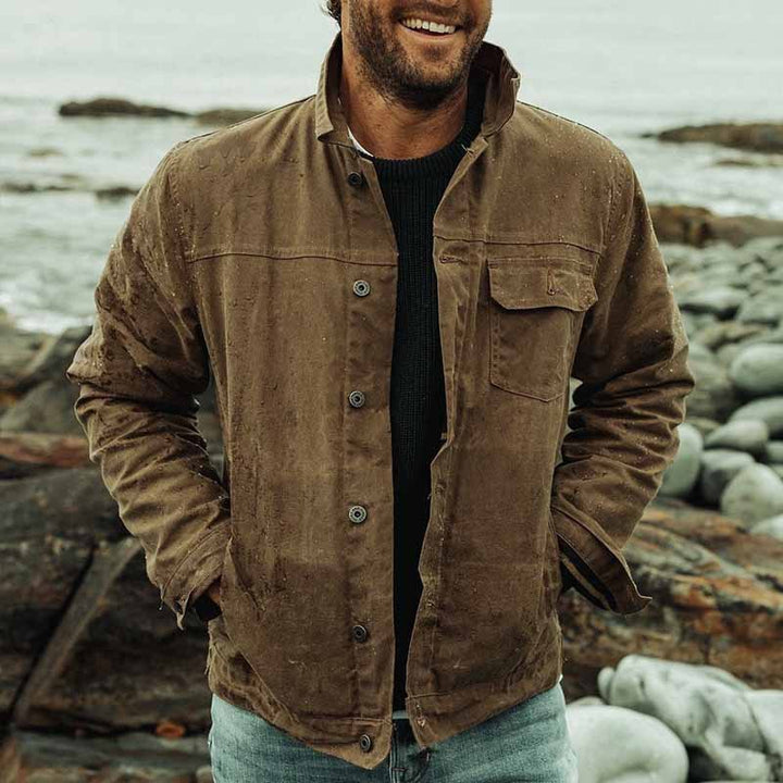 Herren wasserabweisende Casual-Jacke mit praktischen Brusttaschen Aliams