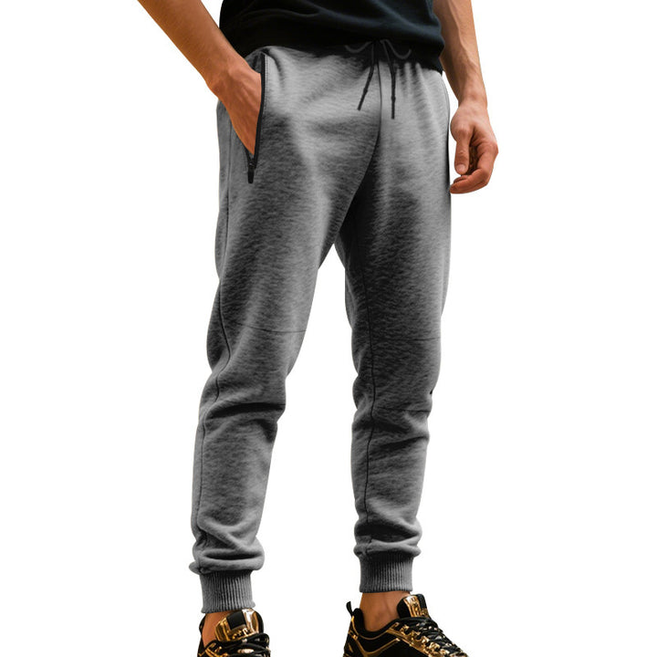 Herren Bequeme Jogginghose aus leichtem Fleece mit elastischem Bund und praktischen Taschen Aliams