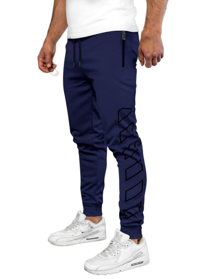 Herren Sportliche Jogginghose mit Reißverschlusstaschen Aliams