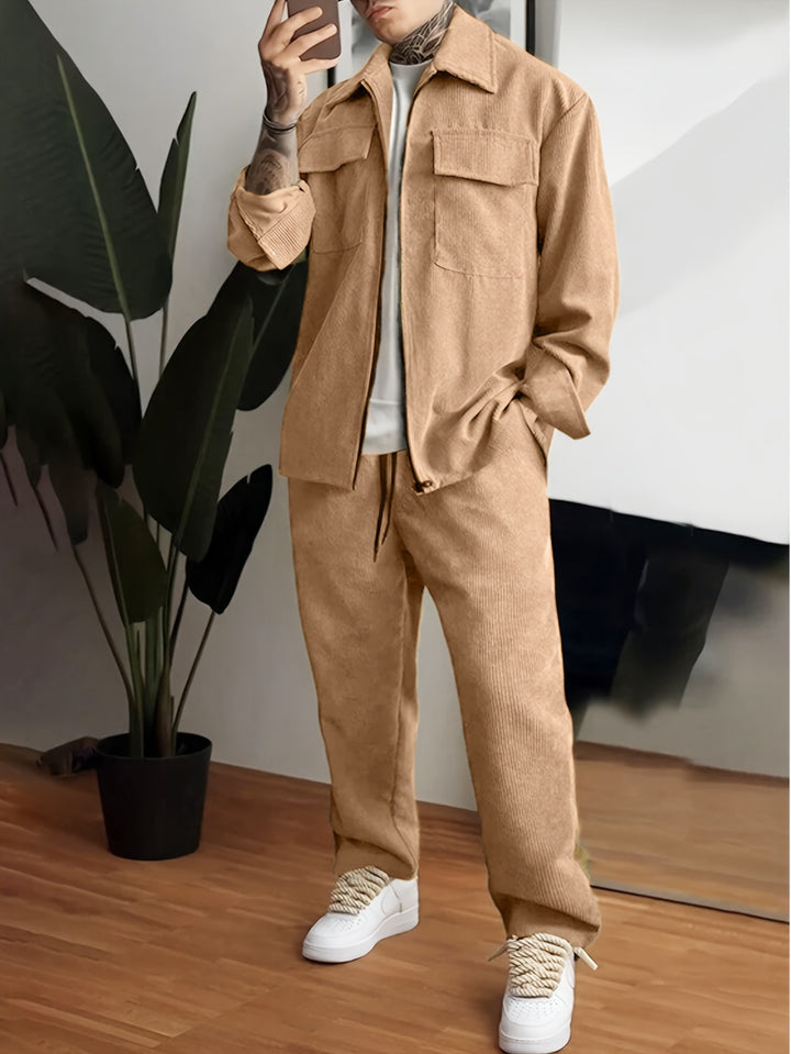 Herren Flanelljacke mit praktischen Taschen Aliams