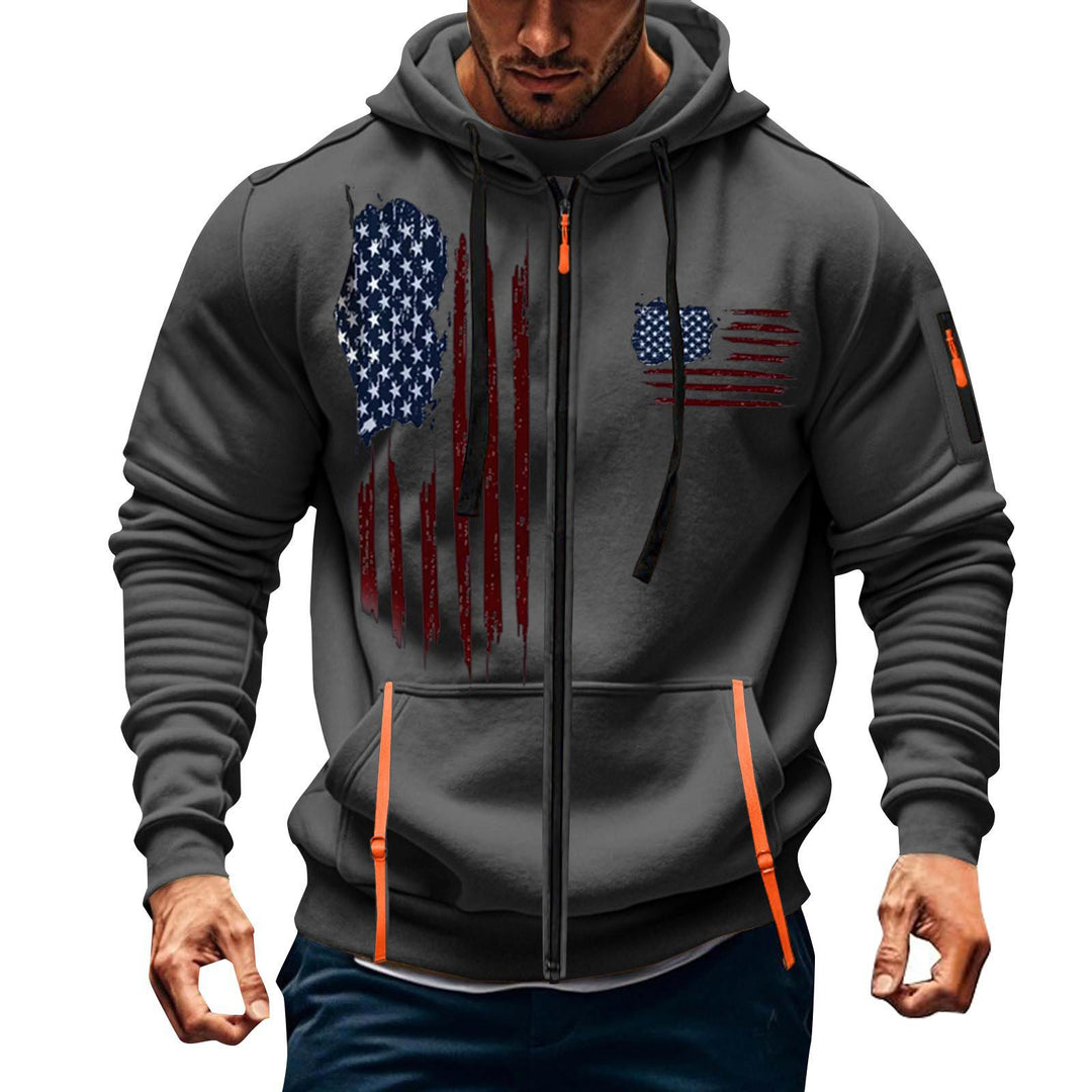 Herren sportlicher Kapuzenpulli mit praktischen Taschen Aliams