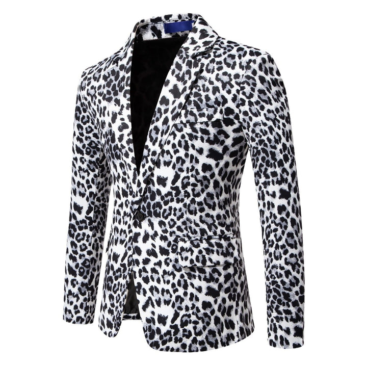 Herren stilvoller Blazer mit animalischem Muster und schmaler Passform Aliams