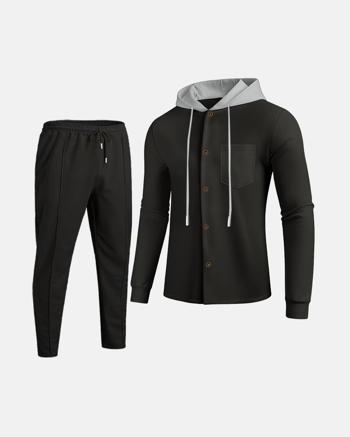 Herren Freizeit Kombination mit Kapuze Aliams
