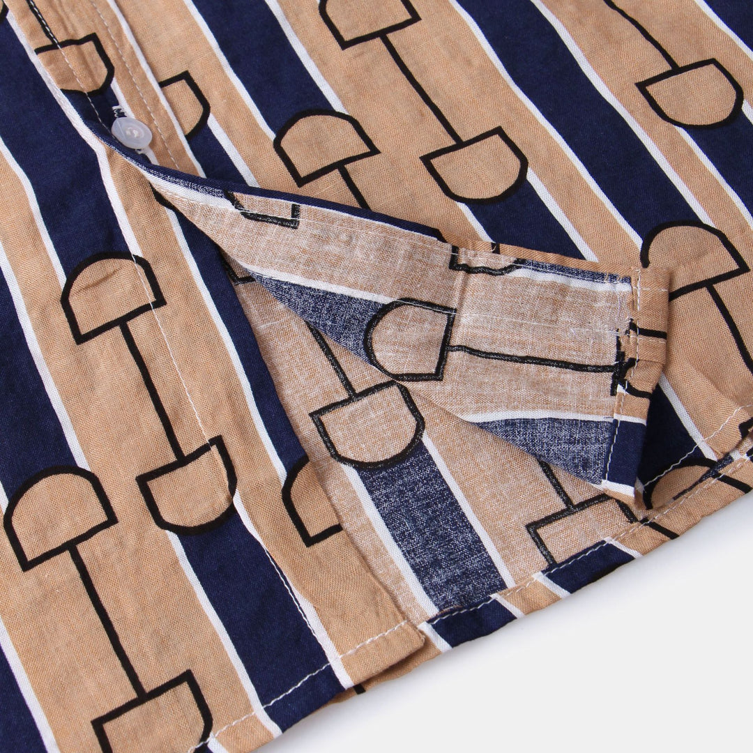 Herren Kurzarmhemd aus atmungsaktivem Stoff mit kreativem Minimaldesign Aliams