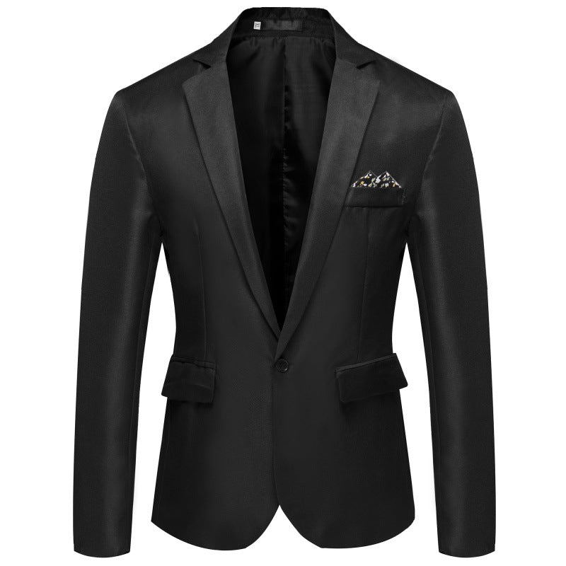 Herren Eleganter Blazer mit seidig-matter Oberfläche und Knopfdetails Aliams