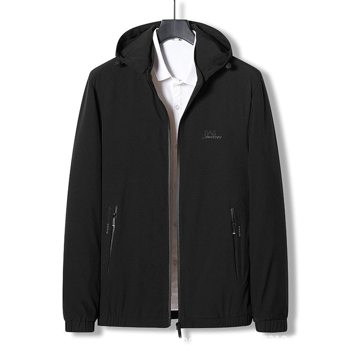 Herren funktionale Freizeitjacke mit verstellbarer Kapuze Aliams
