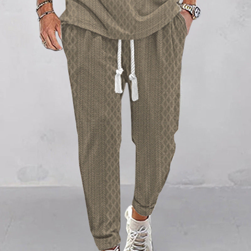 Herren Sportliche Freizeithose mit elastischem Bund und seitlichem Kordelzug Aliams