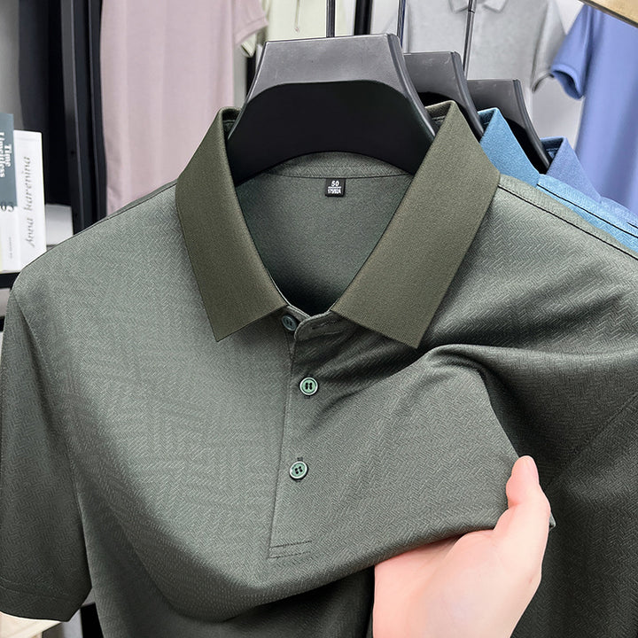 Herren sportliches Poloshirt mit modernem grafischen Muster Aliams