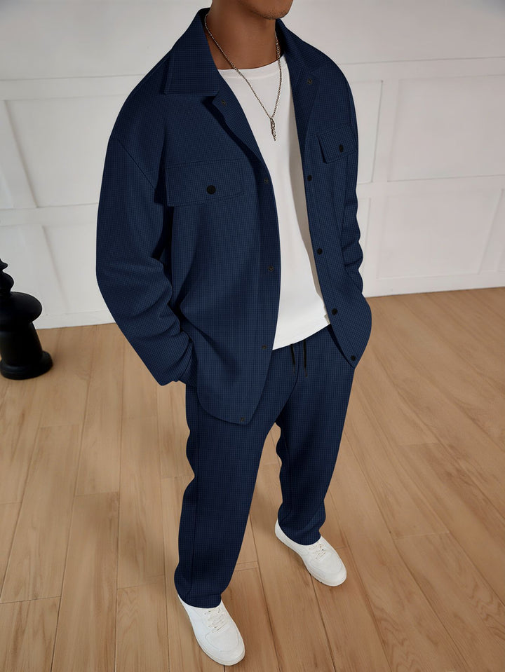 Herren Freizeitanzug mit strukturierter Oberfläche Aliams