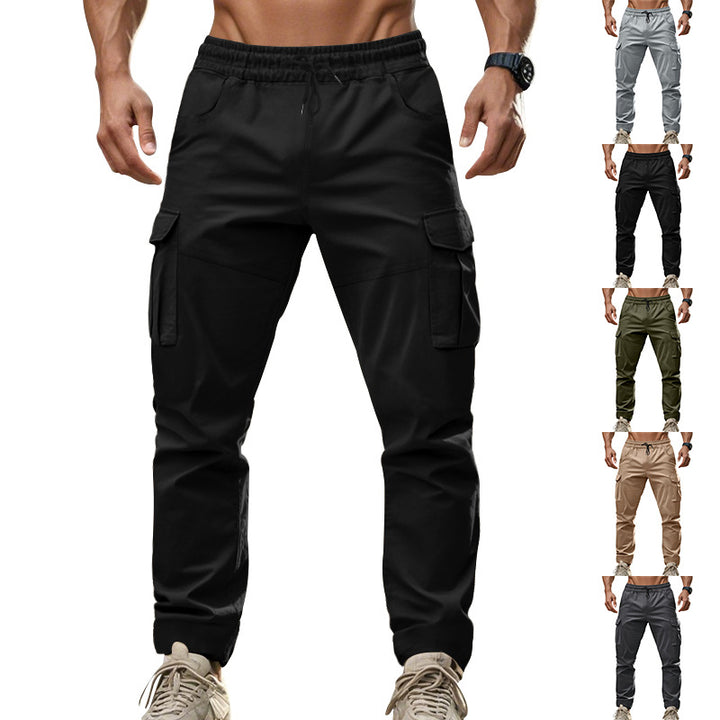 Herren Cargo-Hose mit funktionalen Seitentaschen und elastischem Bund Aliams