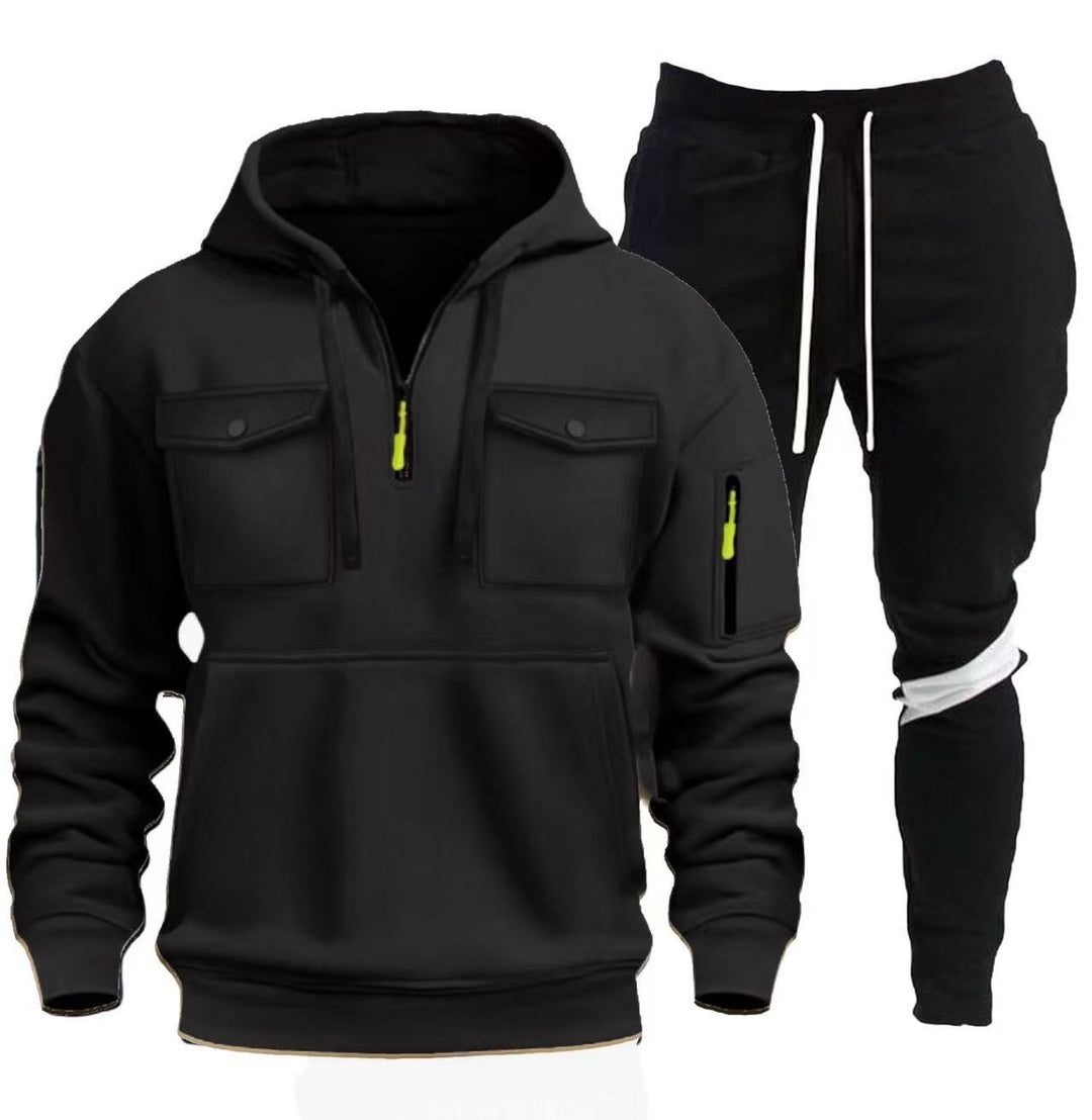 Herren praktische Kapuzenjacke mit Sporthose Aliams