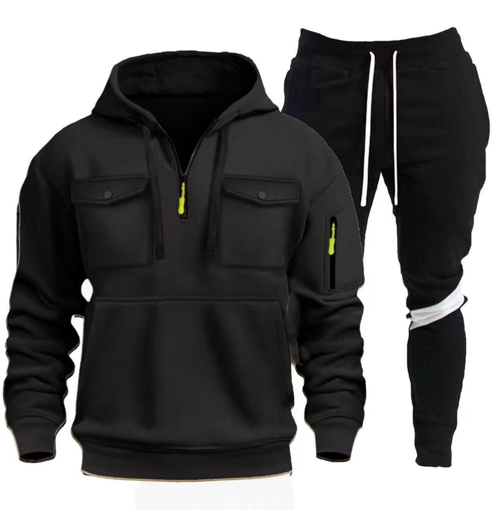 Herren praktische Kapuzenjacke mit Sporthose Aliams