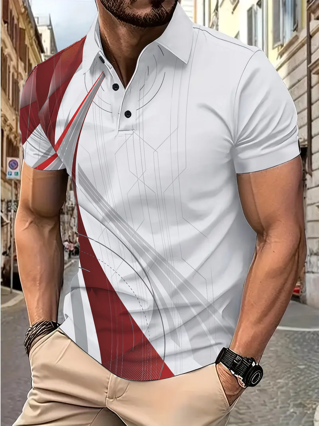 Herren Sportliches Polohemd mit innovativem Design Aliams