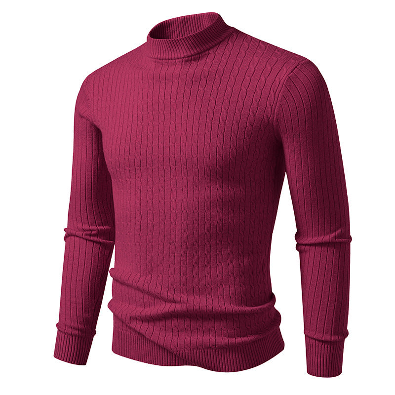 Herren Rollkragenpullover mit strukturiertem Zopfdesign Aliams
