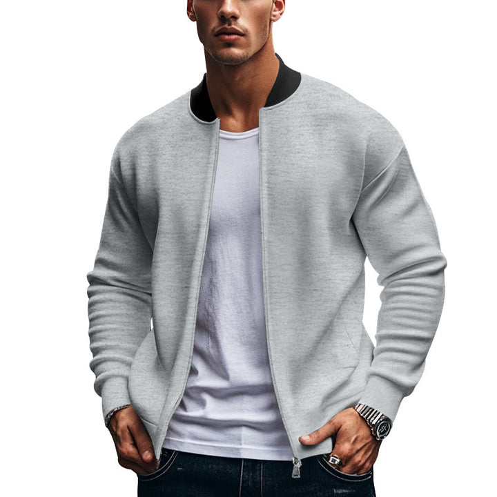 Herren funktionale Sportjacke mit hohem Kragen und Reißverschluss Aliams