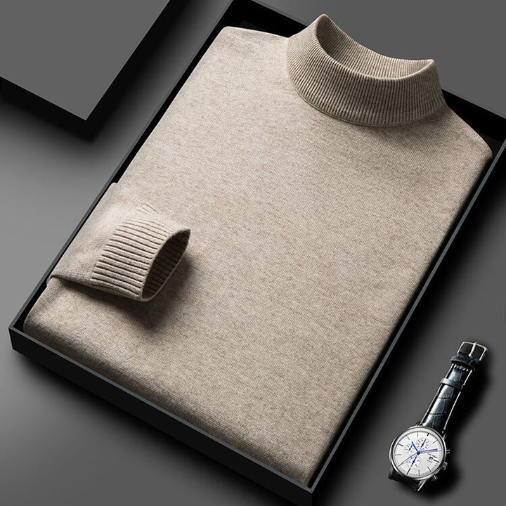 Herren eleganter Pullover mit hochgeschlossenem Kragen Aliams