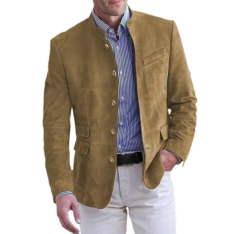 Herren elegante Wildlederjacke mit modernen Akzenten Aliams