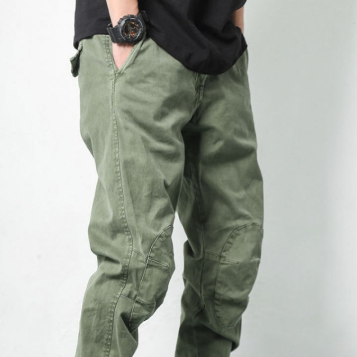 Herren bequeme Cargo-Hosen mit elastischem Bund und praktischen Taschen Aliams