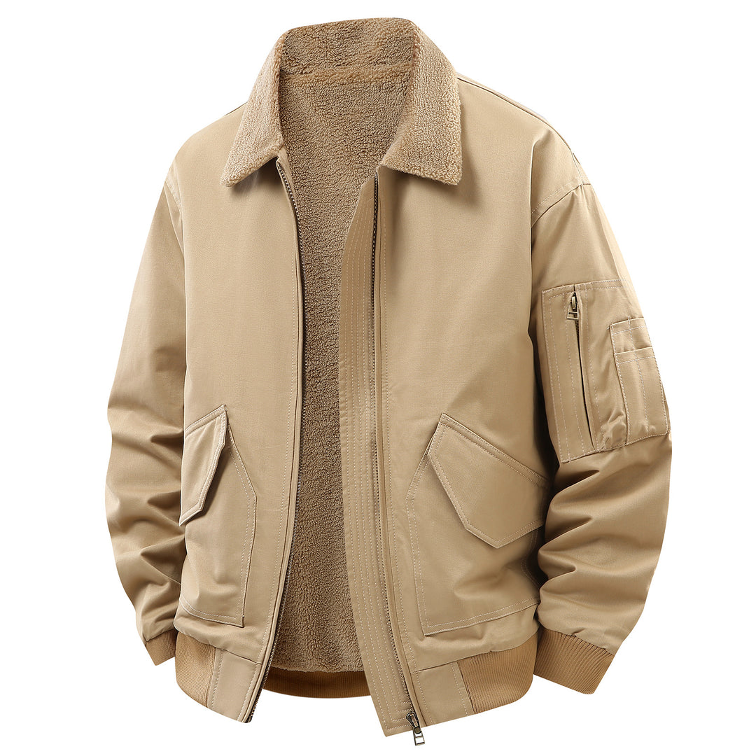 Herren Utility-Jacke mit kuscheligem Innenfutter und vielseitigen Taschen Aliams